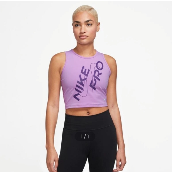 Nike Tops - Nike Pro Dri-Fit Purple Crop Top XL